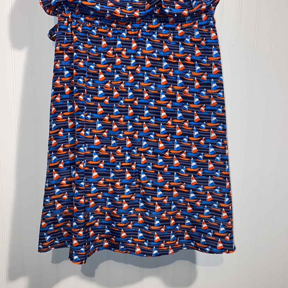 41 Hawthorn Nautical sailboat printed spring summer lightweight dress XL - Picture 9 of 11
